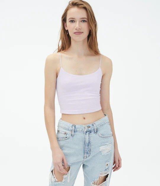 women's seriously soft cropped bungee cami