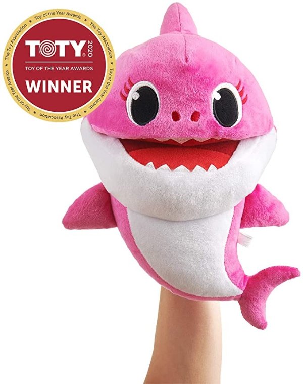 Pinkfong Baby Shark Official Song Puppet with Tempo Control - Mommy Shark - Interactive Preschool Plush Toy