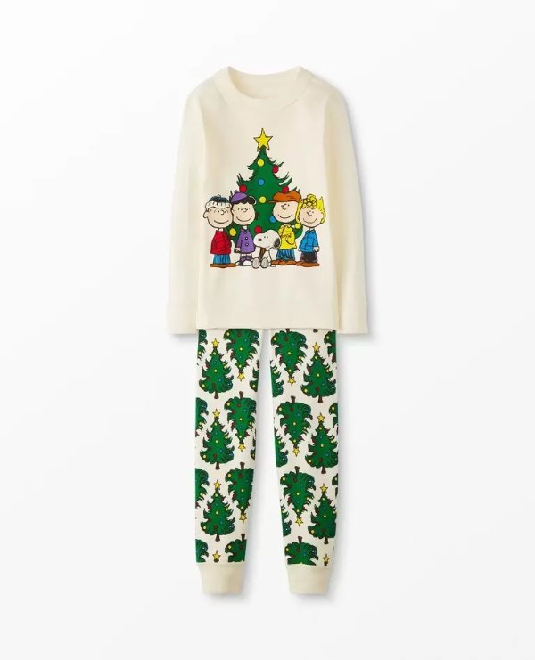Peanuts Holiday Long John Pajama Set