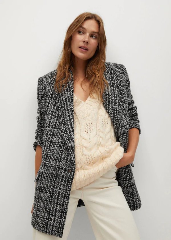Tweed blazer - Women | Mango USA