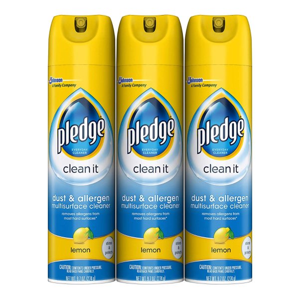 除尘除过敏源 多功能清洁喷雾剂 柠檬香型 3瓶装