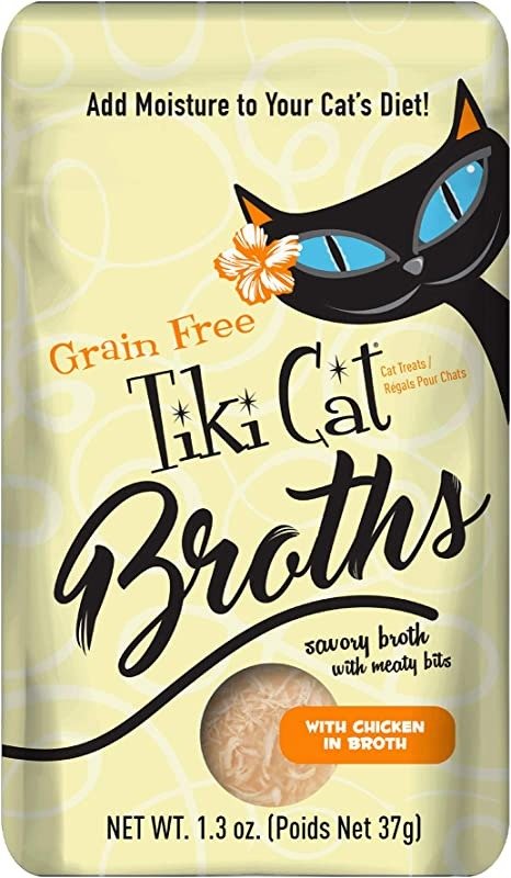 Savory Broth, Grain Free Lickable Wet Food Treat Flavor Booster with Chicken, 12 Pack