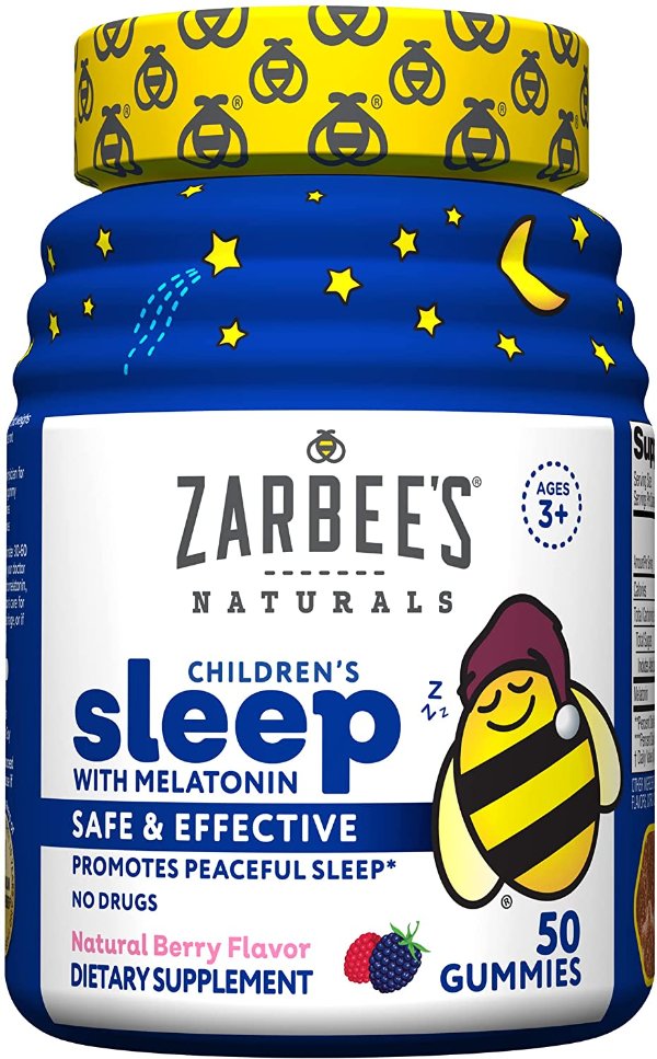Sleep with Melatonin Supplement, Berry Flavored, Multi, 50 Count