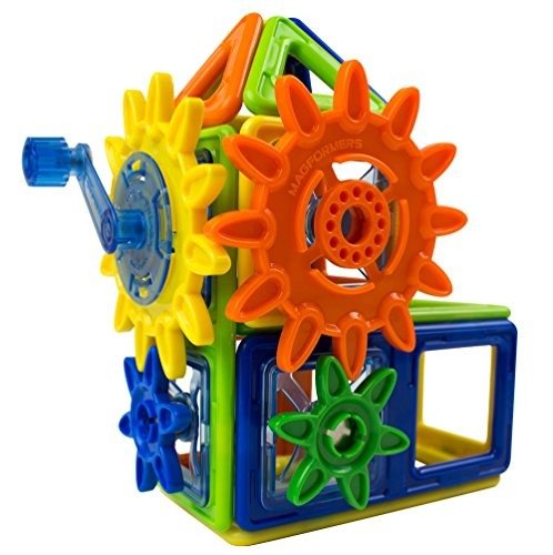 Magnets in Motion Gear (61-pieces) Magnetic Building Blocks, Educational Magnetic Tiles Kit , Magnetic Construction STEM gear Toy Set