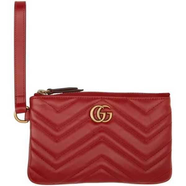 Gucci - Red GG Marmont Wallet