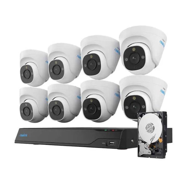 Reolink 4K+ 16Channel 4TB 8-Cam Wired Security Camera System