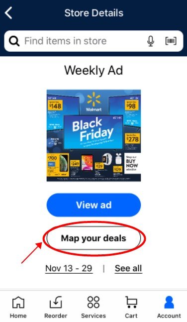 Walmart App 黑五血拼地图2