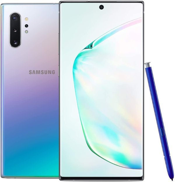 Galaxy Note 10+ Factory Unlocked Cell Phone with 256 GB (U.S. Warranty), Aura Glow (Silver) Note10+