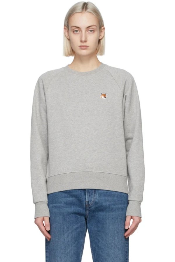 Grey Fox Head Sweatshirt