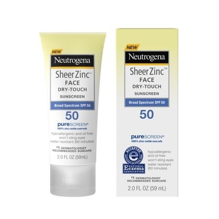 Sheer Zinc Dry-Touch Face Sunscreen with SPF 50, 2 fl. oz