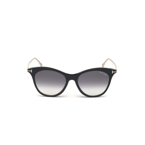 Tom Ford Shiny Black & Clear Pilot Sunglasses FT0769-59001