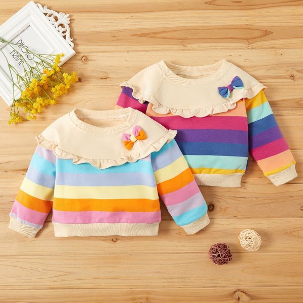 Baby Girl Striped Pullovers