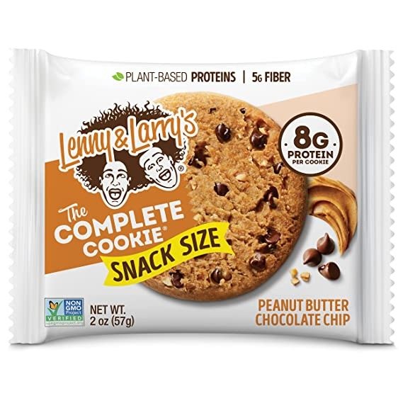 Lenny & Larry's The Complete Cookie, Peanut Butter Chocolate Chip, Soft Baked, 8g Plant Protein, Vegan, Non-GMO, 2 Ounce Cookie (Pack of 12)