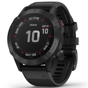 Garmin fenix 6 Pro Edition Multisport GPS Smartwatch, Black with Black Band
