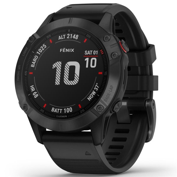 fenix 6 Pro Edition Multisport GPS Smartwatch, Black with Black Band