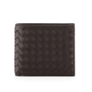 Bottega Veneta Basic Woven Wallet, Brown @ Neiman Marcus