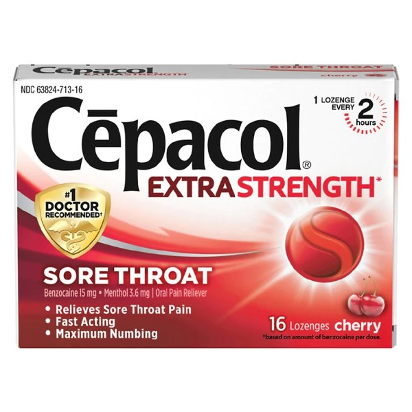 Powerful, Instant Acting Sore Throat Relief Cherry