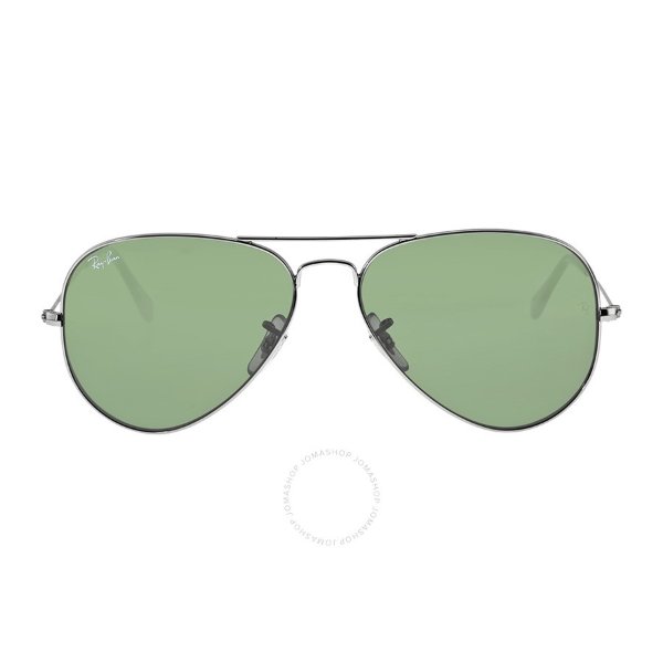 Aviator 58mm Classic Sunglasses - Gunmetal With Green G-15Aviator 58mm Classic Sunglasses - Gunmetal With Green G-15