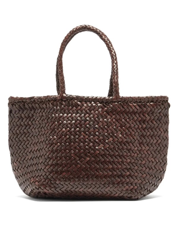 Grace Double Jump small woven-leather tote bag | Dragon Diffusion