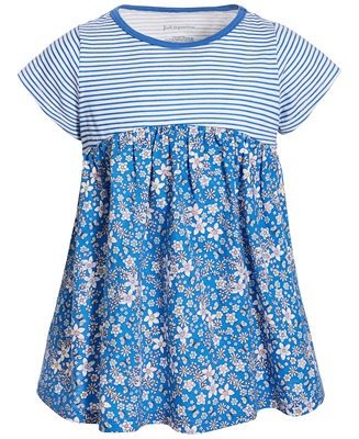 Baby Girls Cotton Striped Floral Tunic, Created for Macy's