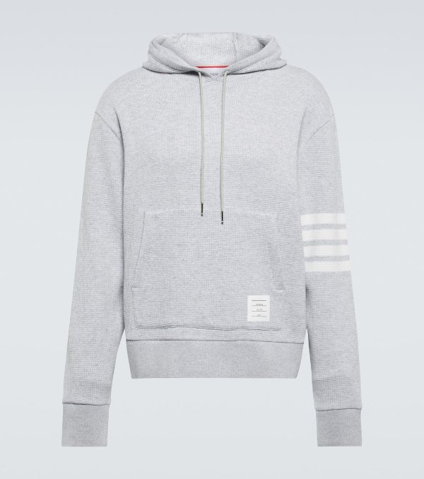 Waffle Knit Cashmere And Wool Hoodie in Grey - Thom Browne | Mytheresa