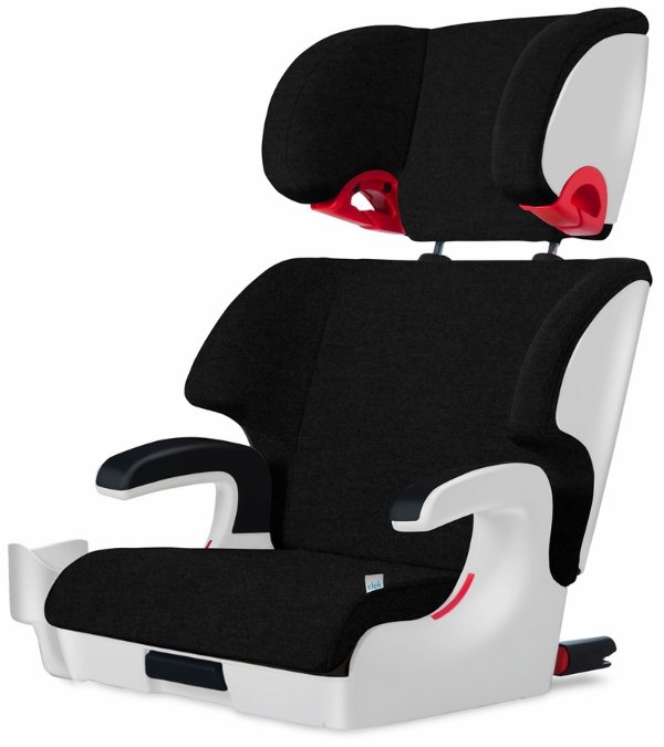 Oobr High Back Belt Positioning Booster Car Seat - White Carbon Jersey Knit (Albee Exclusive)
