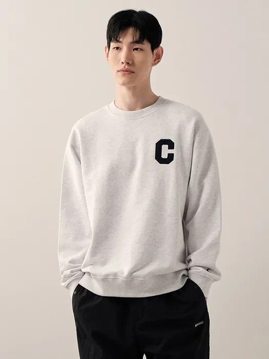 WConcept COVERNAT C Logo Sweatshirt - Heather Gray 89.00