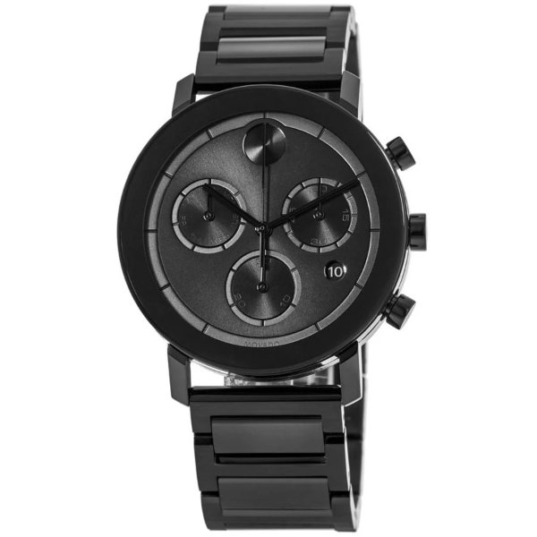 Bold Evolution Black Chronograph Dial Steel Men's Watch 3600684