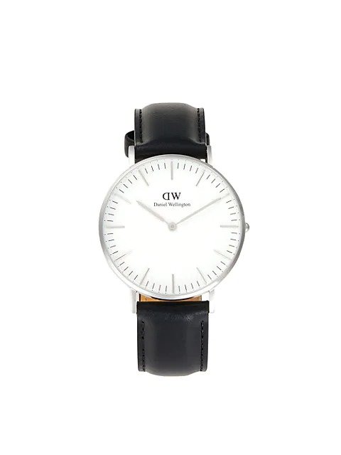 Sheffield Stainless Steel & Leather-Strap Watch