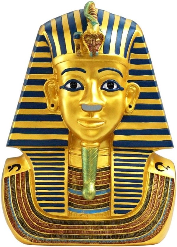 Rotary Hiro Tissue Stand, Tutankhamen RH-410, Gold, Size: D 7.1 x W 9.1 x H 12.2 inches (18 x 23 x 31 cm)