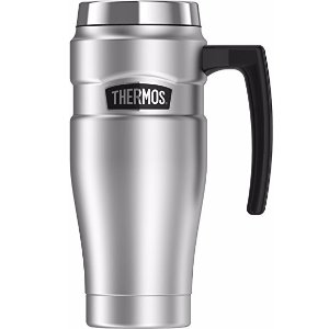 Thermos Stainless King 16 Ounce Travel Mug with Handle, Stainless Steel