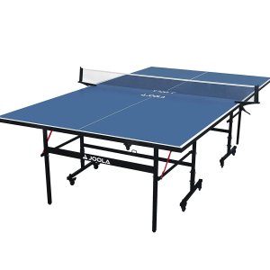 JOOLA Inside - Professional MDF Indoor Table Tennis Table with Quick Clamp Ping Pong Net and Post Set - 10 Minute Easy Assembly - Ping Pong Table with Single Player Playback Mode