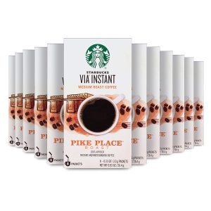 Starbucks VIA Pike Place Roast Instant Coffee 12 boxes (96 packets total)