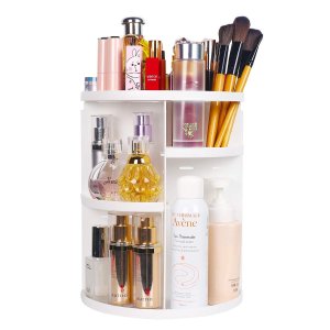 sanipoe 360 Makeup Organizer, DIY Detachable Spinning Cosmetic Makeup Caddy Storage