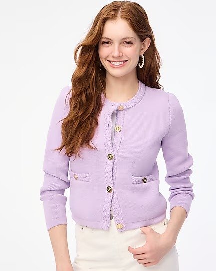 Cotton lady jacket cardigan sweater