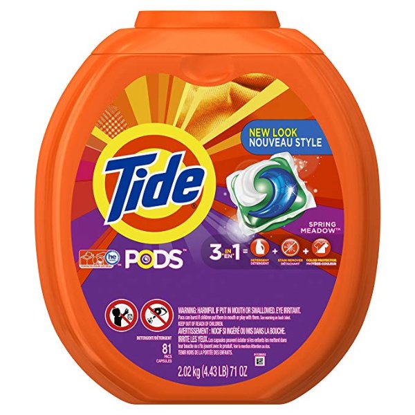 PODS HE Turbo Laundry Detergent Pacs, 81 count
