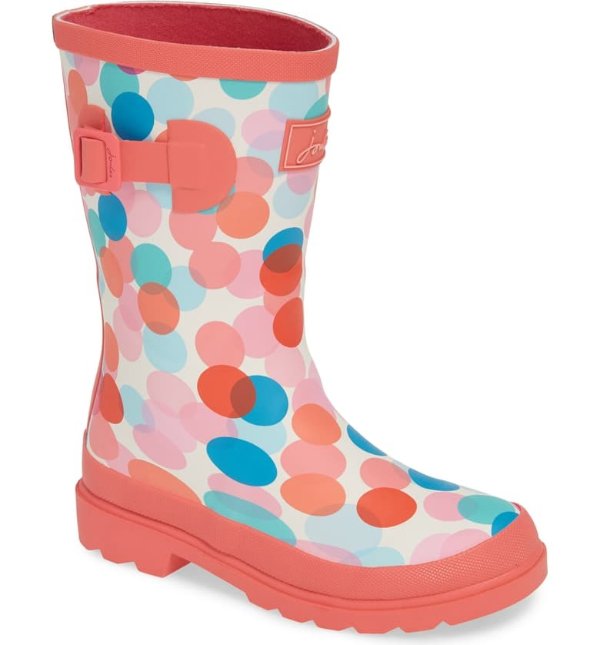 Mid Height Print Welly Waterproof Rain Boot