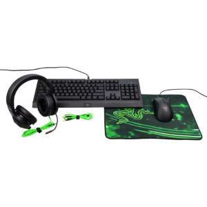 Razer 4-Piece Gaming Bundle - Includes Cynosa Pro Keyboard, DeathAdder Mouse, Kraken Headset, and Goliathus Mouse Pad