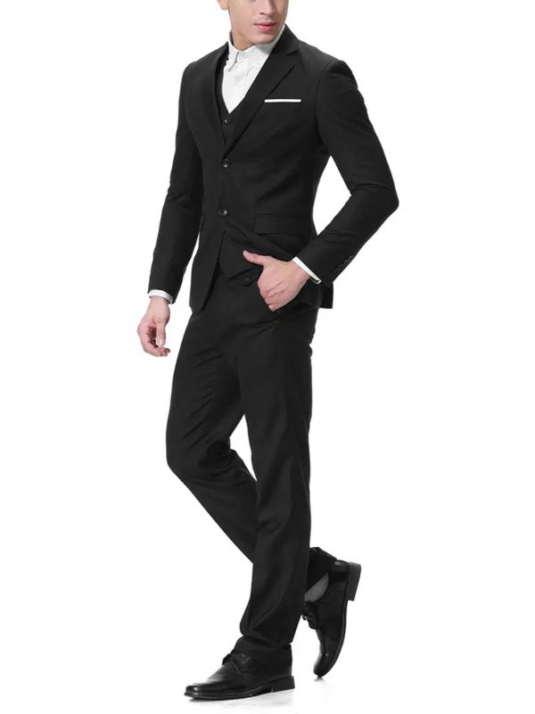 2022 New Men's Two-button Business Casual Suit Three-piece Suit - Clothing, Shoes & Jewelry - Temu