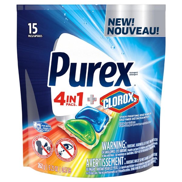 4-in-1 + Clorox2 Laundry Detergent Pacs