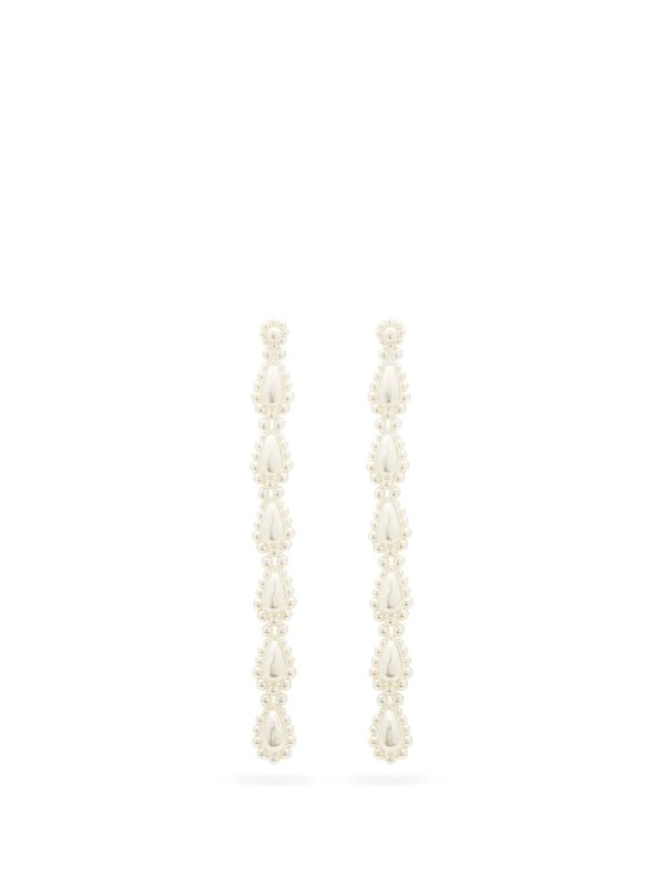 Drop extra-long faux-pearl earrings | Simone Rocha | MATCHESFASHION US