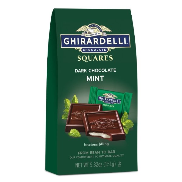 Squares Dark Chocolate With White Mint Filling