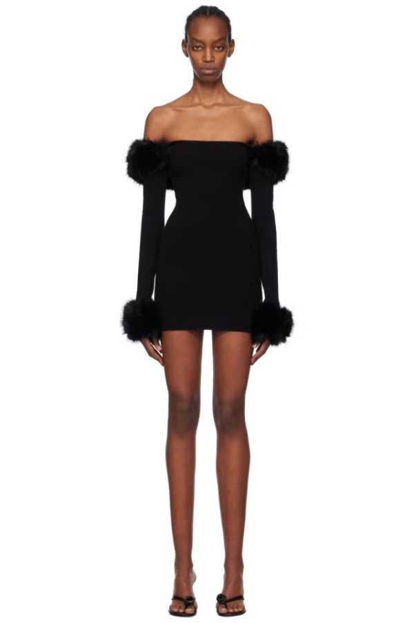 Black Off-The-Shoulder Minidress