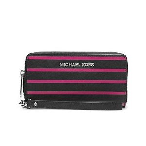 MICHAEL Michael Kors Jet Set Travel Striped Saffiano Leather Phone Wristlet