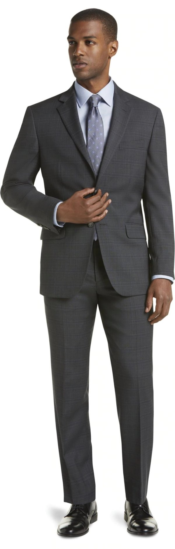 1905 Collection Tailored Fit Plaid Organica® Suit with brrr° Comfort