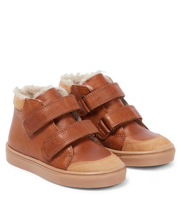 Toasty leather sneakers