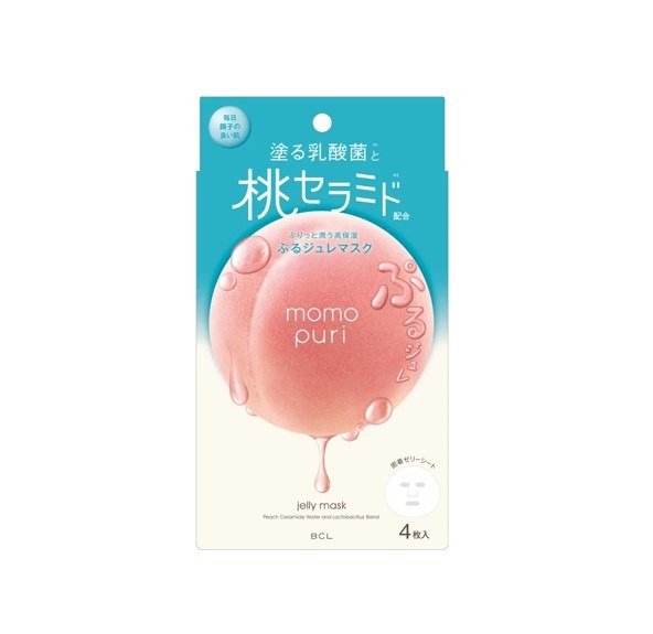 BCL Momopuri Peach Moist Jelly Mask 4 Sheets
