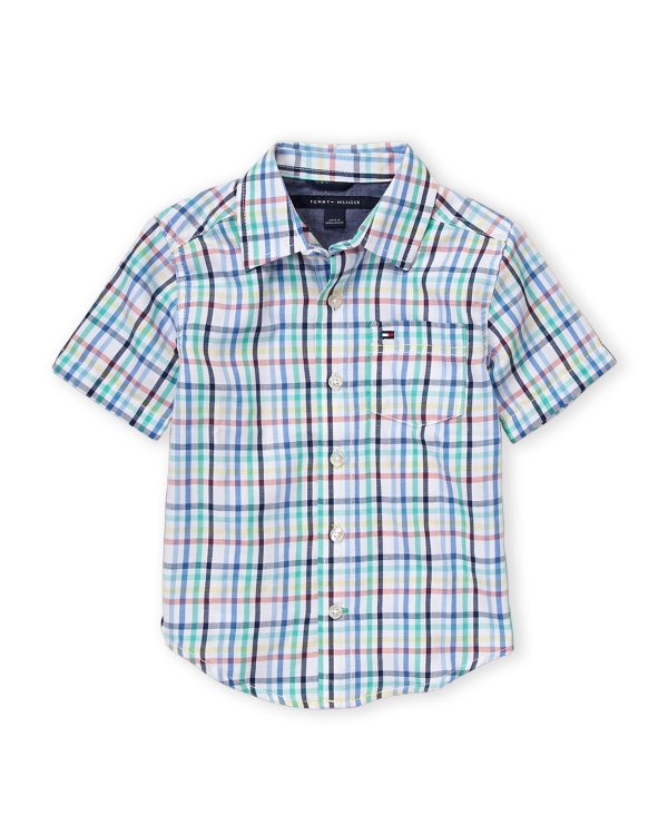 (Boys 4-7) Randy Plaid Pocket Shirt