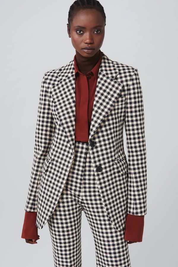Jarvis Tailored Jacket in Houndstooth Check