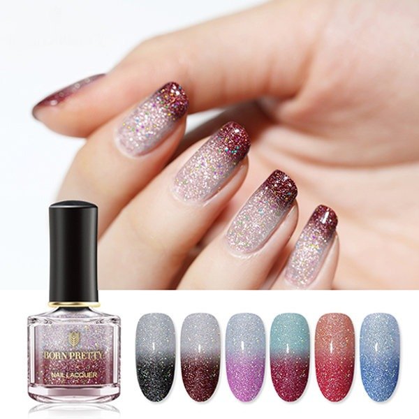 Color Changing Glittering Nail Polish from Apollo Box